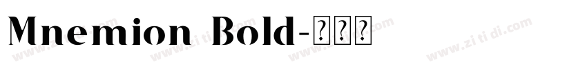 Mnemion Bold字体转换